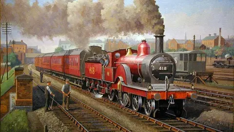 790bd-transport-art-mrs-single-derby-steam-locomotive-painting